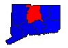 1980 Connecticut County Map of General Election Results for President