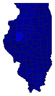 1982 Illinois County Map of Republican Primary Election Results for Governor