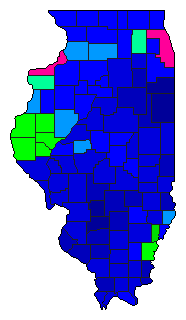 1982 Illinois County Map of Republican Primary Election Results for Lt. Governor