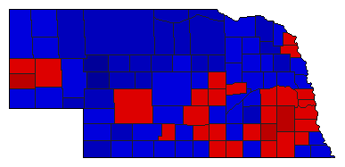 1982 Nebraska County Map of General Election Results for Governor