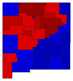 1982 New Mexico County Map of General Election Results for Governor