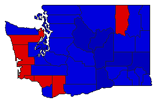 1983 Washington County Map of General Election Results for Senator