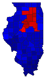 1984 Illinois County Map of Republican Primary Election Results for Senator