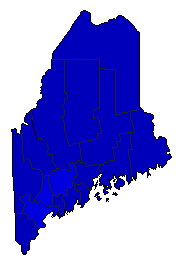 1984 Maine County Map of General Election Results for President