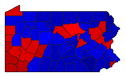 1984 Pennsylvania County Map of General Election Results for Attorney General