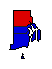 1984 Rhode Island County Map of General Election Results for President