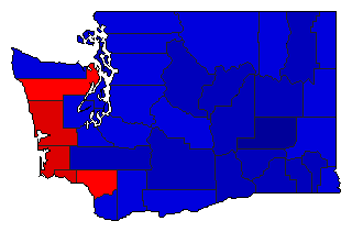 1984 Washington County Map of General Election Results for President