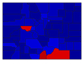 1984 Colorado County Map of General Election Results for Senator