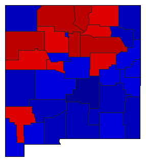 1986 New Mexico County Map of General Election Results for Governor