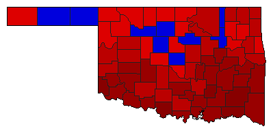 1986 Oklahoma County Map of General Election Results for State Auditor