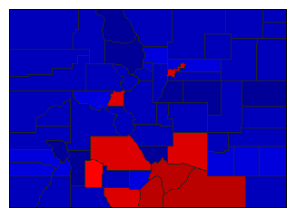 1986 Colorado County Map of General Election Results for Secretary of State