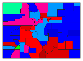1992 Colorado County Map of General Election Results for President