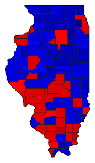 1994 Illinois County Map of General Election Results for State Treasurer