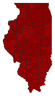 1994 Illinois County Map of Democratic Primary Election Results for State Treasurer