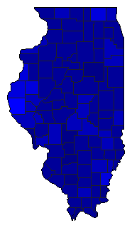 1994 Illinois County Map of Republican Primary Election Results for Attorney General
