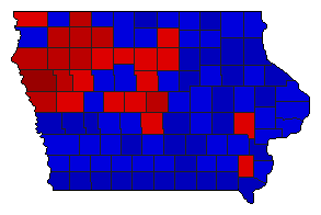 1994 Iowa County Map of Republican Primary Election Results for Governor