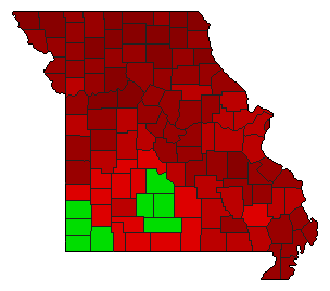 1994 Missouri County Map of General Election Results for Initiative