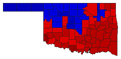 1994 Oklahoma County Map of General Election Results for Insurance Commissioner