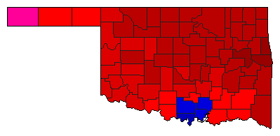 1994 Oklahoma County Map of Democratic Primary Election Results for Attorney General