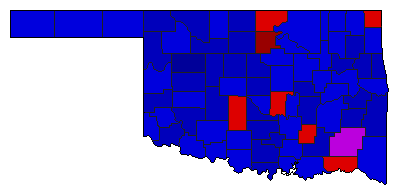 1994 Oklahoma County Map of Republican Primary Election Results for Attorney General