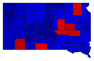 1994 South Dakota County Map of General Election Results for State Auditor