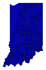 1996 Indiana County Map of Republican Primary Election Results for President