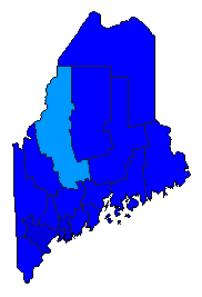 1996 Maine County Map of Republican Primary Election Results for President