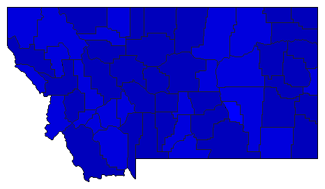 1996 Montana County Map of Republican Primary Election Results for President