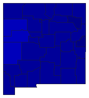 1996 New Mexico County Map of Republican Primary Election Results for President
