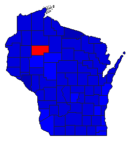 1996 Wisconsin County Map of Republican Primary Election Results for President