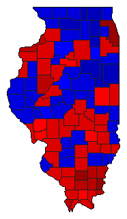 1998 Illinois County Map of General Election Results for Comptroller General