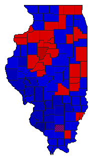 1998 Illinois County Map of Republican Primary Election Results for Comptroller General