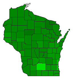 1998 Wisconsin County Map of General Election Results for Referendum