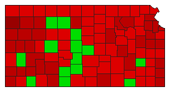 1999 Kansas County Map of Special Election Results for Referendum