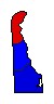 2000 Delaware County Map of General Election Results for President