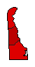 2000 Delaware County Map of Democratic Primary Election Results for President