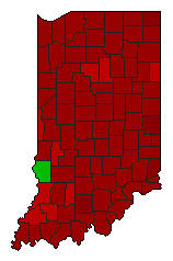 2000 Indiana County Map of Democratic Primary Election Results for President