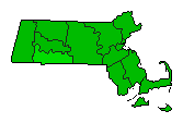2000 Massachusetts County Map of Republican Primary Election Results for President
