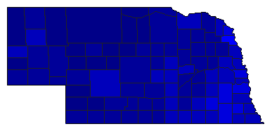2000 Nebraska County Map of General Election Results for President