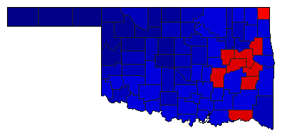 2000 Oklahoma County Map of General Election Results for President