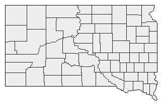 2000 South Dakota County Map of Democratic Primary Election Results for President