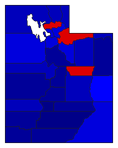 2000 Utah County Map of General Election Results for Attorney General