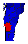 2000 Vermont County Map of Republican Primary Election Results for Governor