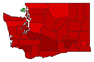 2000 Washington County Map of Democratic Primary Election Results for President