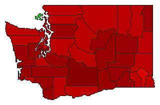 2000 Washington County Map of Democratic Primary Election Results for President