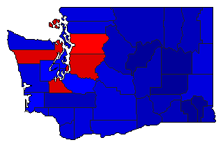 2000 Washington County Map of General Election Results for Senator
