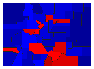 2000 Colorado County Map of General Election Results for President