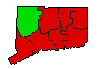 2000 Connecticut County Map of Democratic Primary Election Results for President