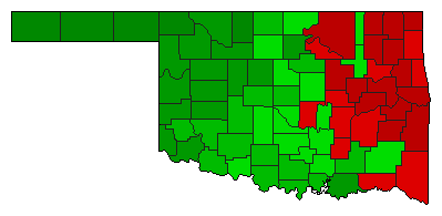 2001 Oklahoma County Map of Special Election Results for Referendum