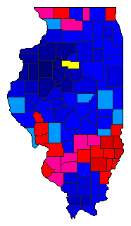 2002 Illinois County Map of Republican Primary Election Results for Lt. Governor